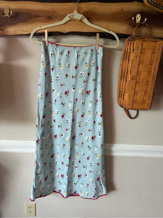 Gap x DOEN Dresses & Skirts - Gap x Doen Blue Floral Bias Cut Midi Maxi Skirt 90s Y2K Small READ
